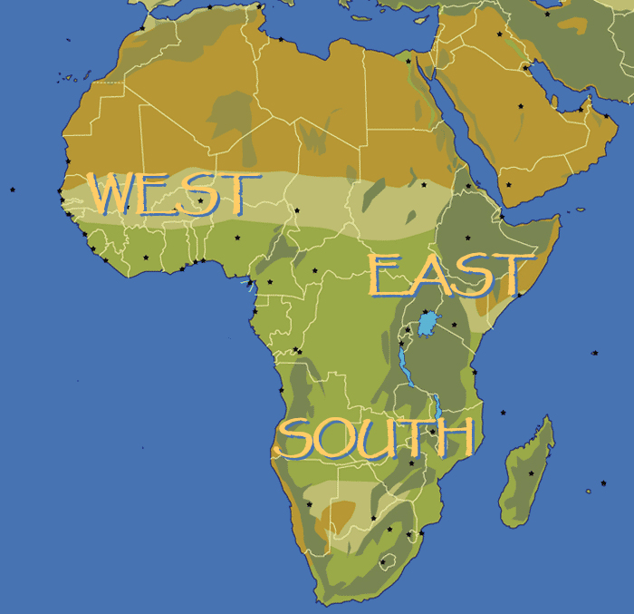 African Continent w/Subregions