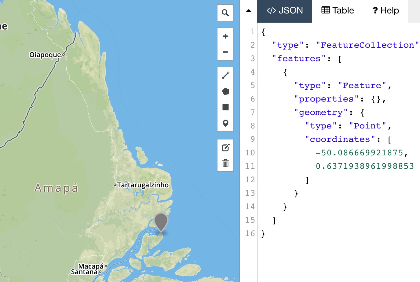 GeoJSON IO screenshot